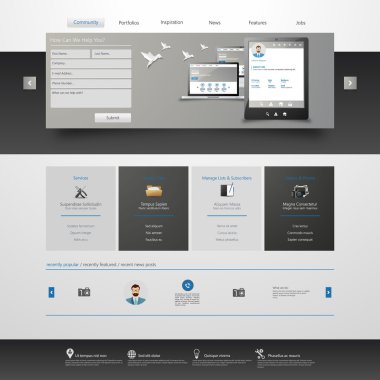 web sitesi şablonu tasarımı