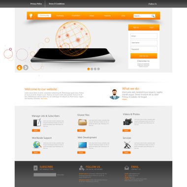 web sitesi şablonu tasarımı