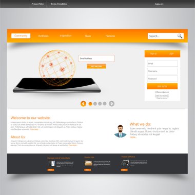 web sitesi şablonu tasarımı
