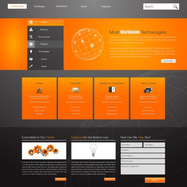 web sitesi şablonu tasarımı