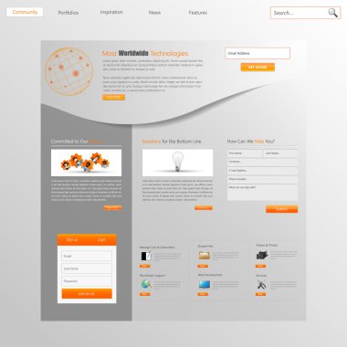 web sitesi şablonu tasarımı