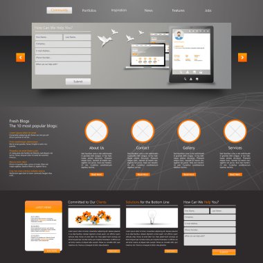 web sitesi şablonu tasarımı