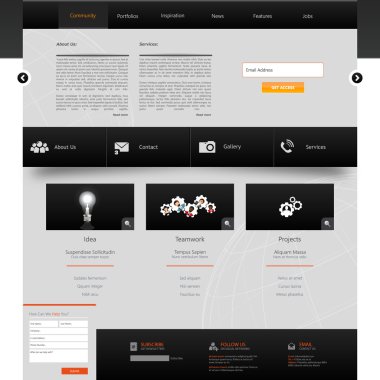 web sitesi şablonu tasarımı