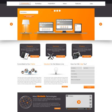 web sitesi şablonu tasarımı