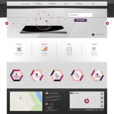 web sitesi şablonu tasarımı