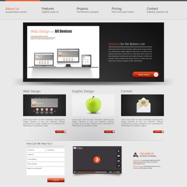 web sitesi şablonu tasarımı