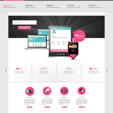 web sitesi şablonu tasarımı