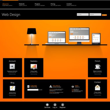 web sitesi şablonu tasarımı