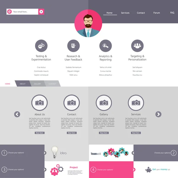 Website template ontwerp — Stockvector