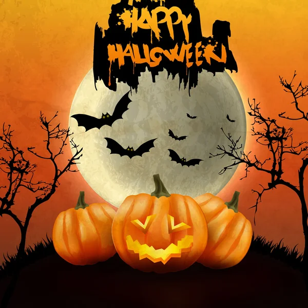 Šťastný halloween plakát. — Stockový vektor