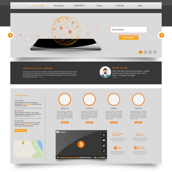 Diseño de plantilla web — Archivo Imágenes Vectoriales
