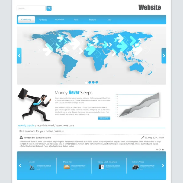 Diseño de plantilla web — Vector de stock