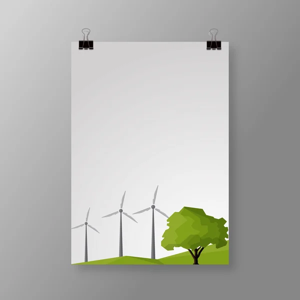Eco thema sjabloon folder — Stockvector