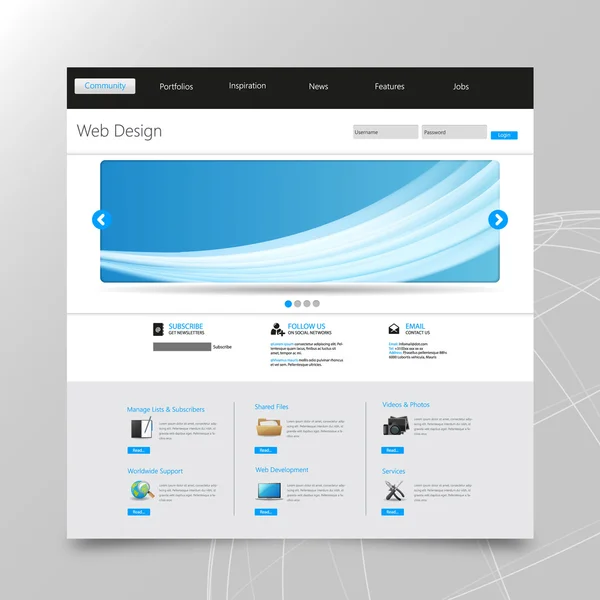Diseño de plantilla web — Archivo Imágenes Vectoriales