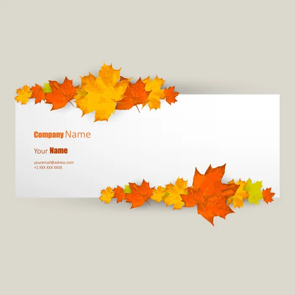 Foglie d'autunno Banner — Vettoriale Stock