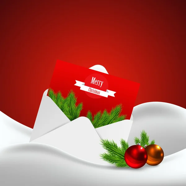 圣诞背景与红色的小玩意 — 图库矢量图片