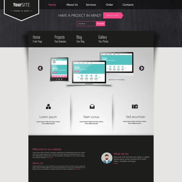 Website template ontwerp Vectorbeelden