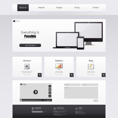 web sitesi şablonu tasarımı
