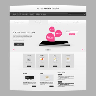 web sitesi şablonu tasarımı