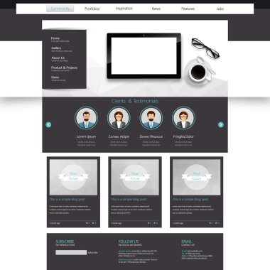 web sitesi şablonu tasarımı