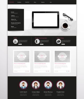 web sitesi şablonu tasarımı