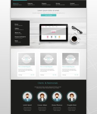 web sitesi şablonu tasarımı