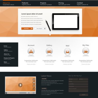 web sitesi şablonu tasarımı