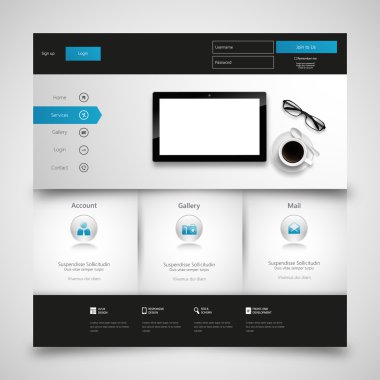 web sitesi şablonu tasarımı
