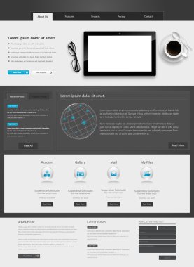 web sitesi şablonu tasarımı