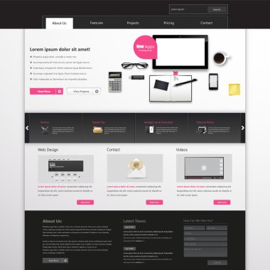 web sitesi şablonu tasarımı