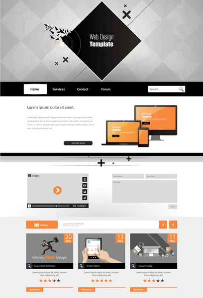 Diseño de plantilla web — Archivo Imágenes Vectoriales