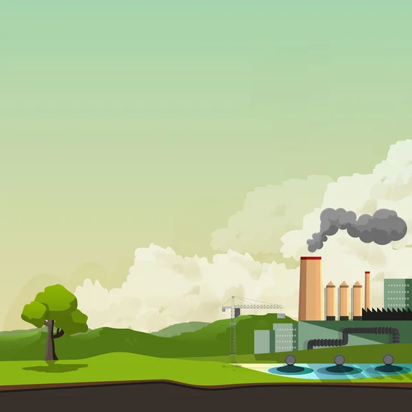 Pollution de l'environnement — Image vectorielle