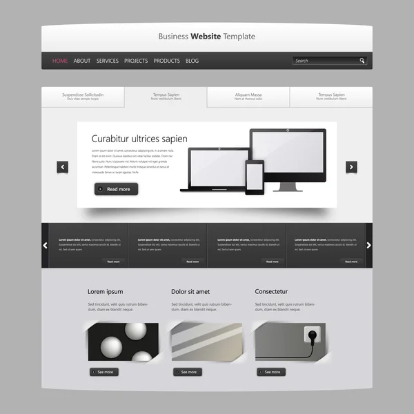 Design der Webseite — Stockvektor