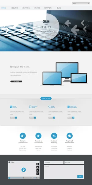 Web sitesi şablonu tasarımı — Stok Vektör