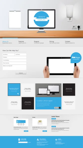 ウェブサイトのテンプレートデザイン — ストックベクタ