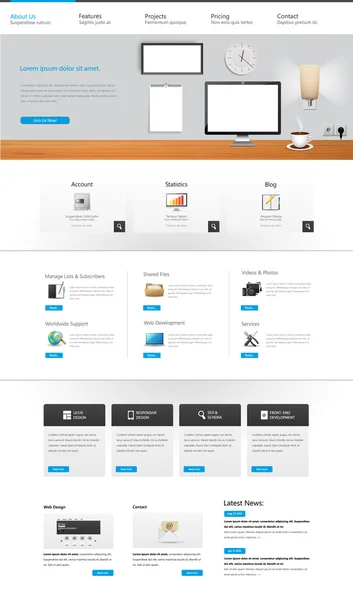 Diseño de plantilla web — Archivo Imágenes Vectoriales