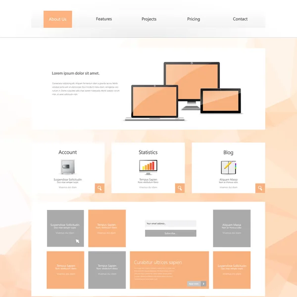 Веб-шаблон дизайну — стоковий вектор