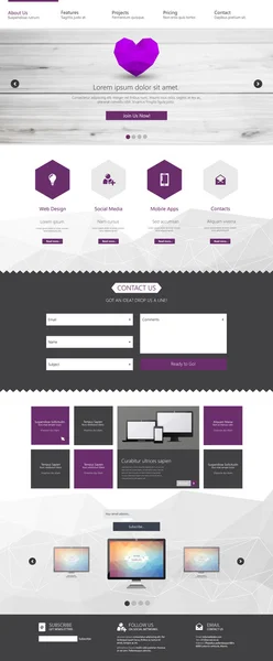 Design der Webseite — Stockvektor