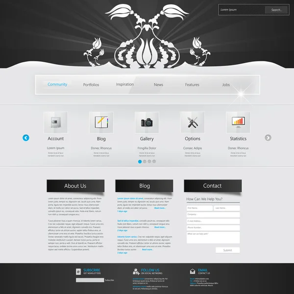 Website template ontwerp — Stockvector