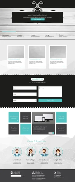 ウェブサイトのテンプレートデザイン — ストックベクタ