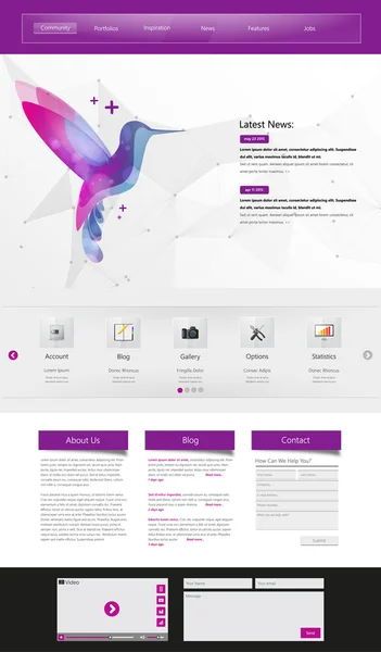 Website template ontwerp — Stockvector