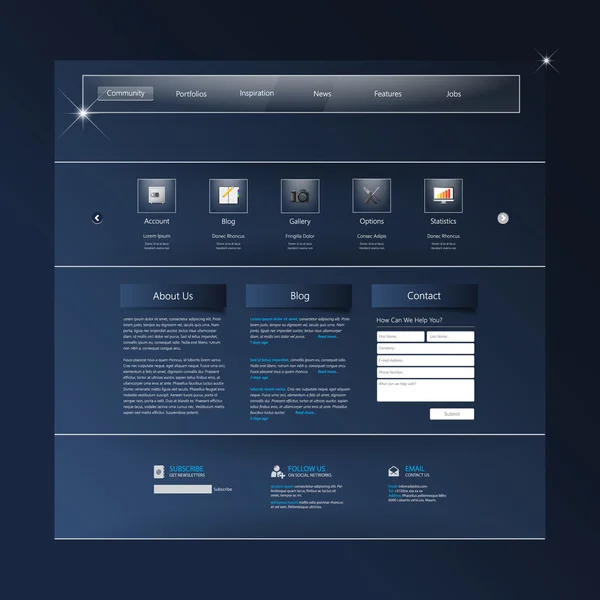 Diseño de plantilla web — Archivo Imágenes Vectoriales