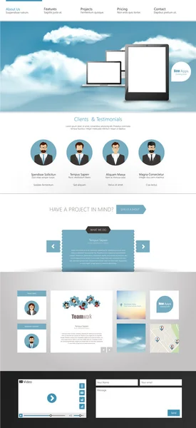 Conception de modèle de site Web — Image vectorielle