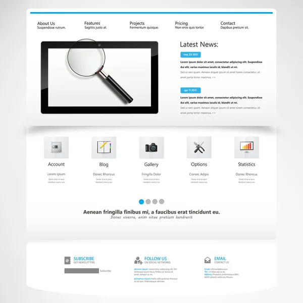 Diseño de plantilla web — Archivo Imágenes Vectoriales