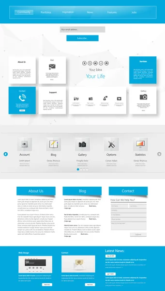 Website template ontwerp Rechtenvrije Stockillustraties