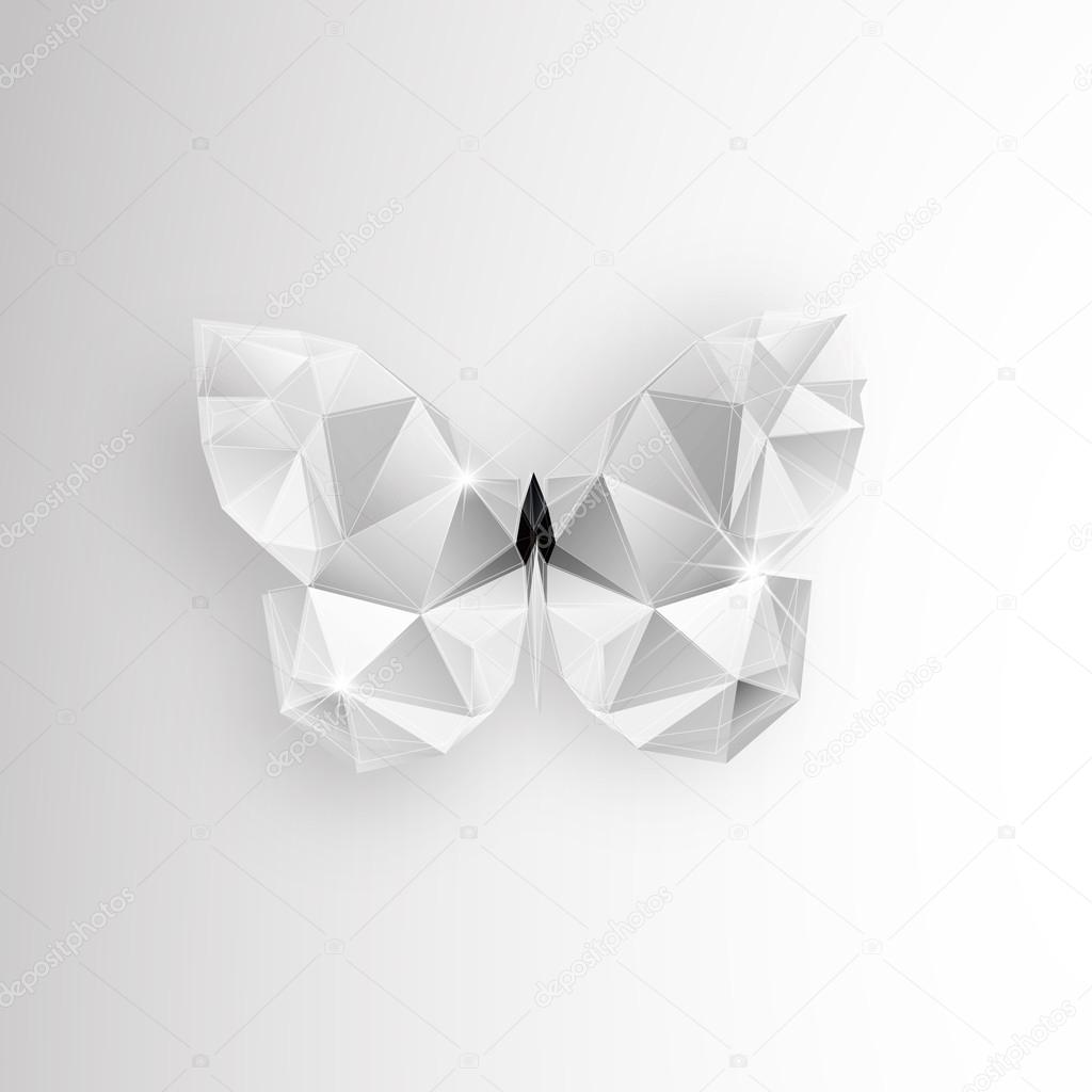 Abstract background with diamond butterfly