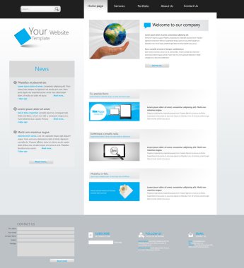 web sitesi şablonu tasarımı