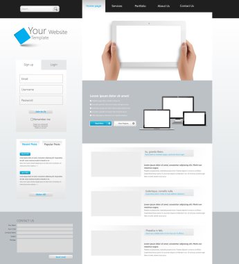 web sitesi şablonu tasarımı