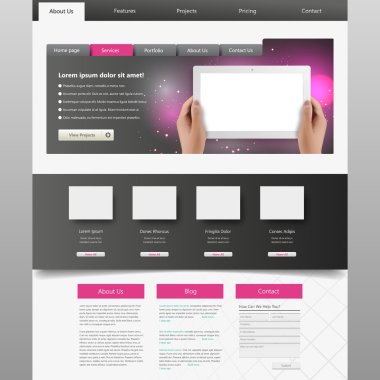 web sitesi şablonu tasarımı