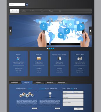 web sitesi şablonu tasarımı